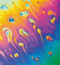 A photograph of a swirl of colors.